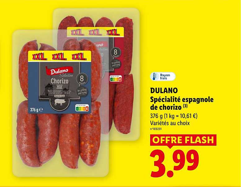 DULANO Spécialité espagnole de chorizo