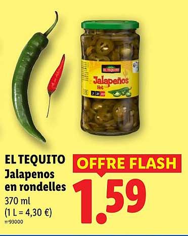 EL TEQUITO Jalapeños en rondelles