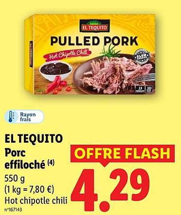 EL TEQUITO Porc effiloché