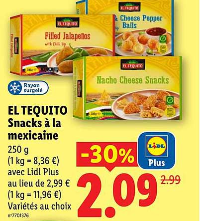 EL TEQUITO Snacks à la mexicaine