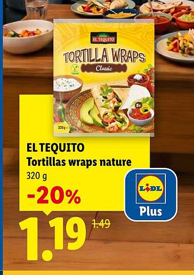 EL TEQUITO Tortillas wraps nature