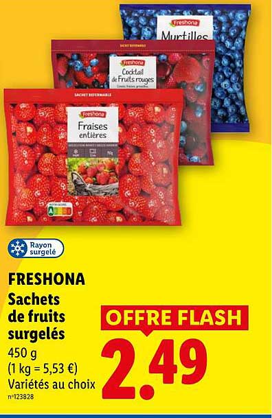 FRESHONA Sachets de fruits surgelés