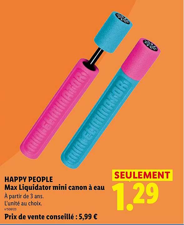 HAPPY PEOPLE Max Liquidator mini canon à eau