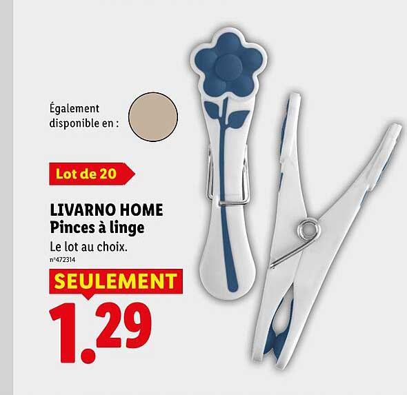 LIVARNO HOME Pinces à linge