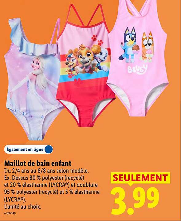 Maillot de bain enfant