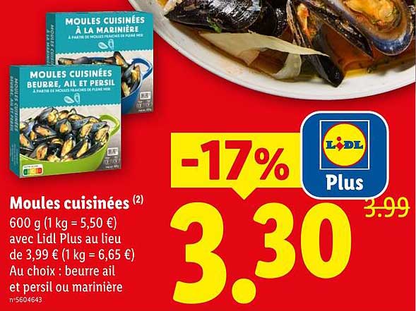 Moules cuisinées
