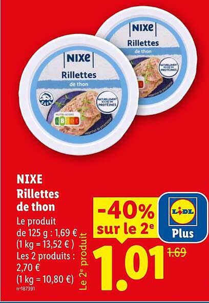 NIXE Rillettes de thon