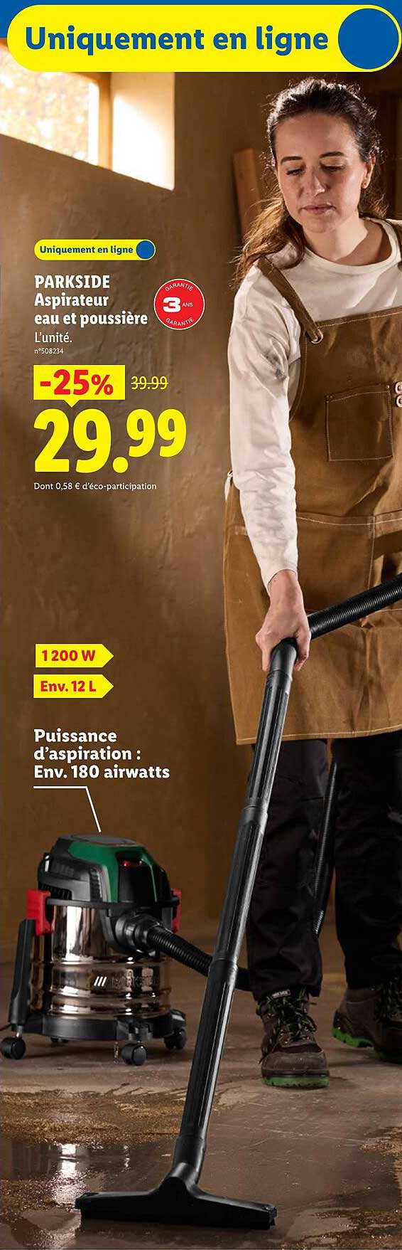 PARKSIDE Aspirateur eau et poussière