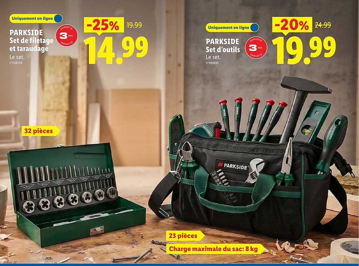 PARKSIDE Set de filetage et taraudage