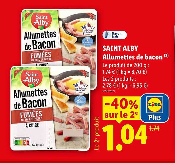Saint Alby Allumettes de Bacon