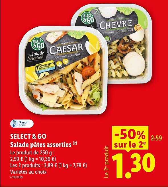 SELECT & GO Salade pâtes assorties