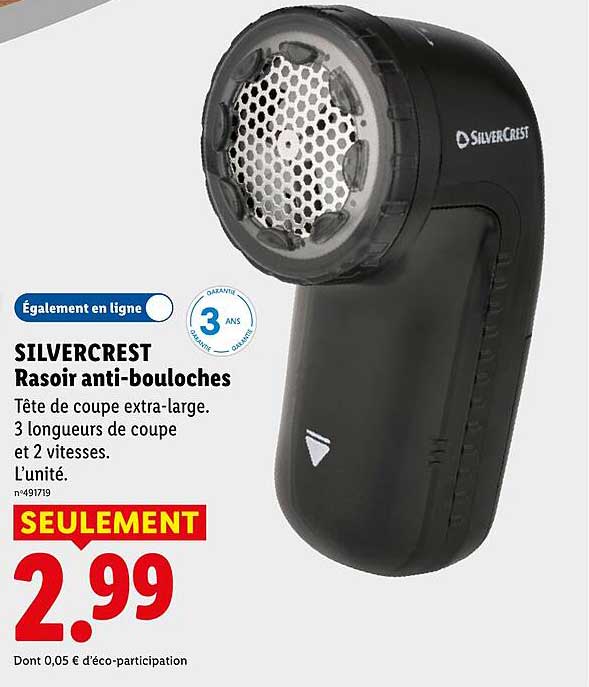 SILVERCREST Rasoir anti-bouloches