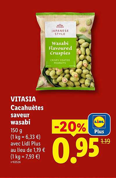 VITASIA Cacahuètes saveur wasabi