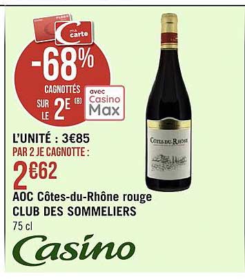 aoc côtes-du-rhône rouge club des sommeliers
