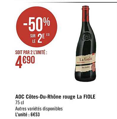 aoc côtes-du-rhône rouge la fiole