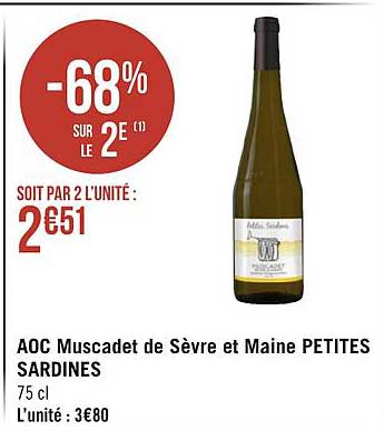 aoc muscadet de sèvre et maine petites sardines