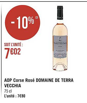 aop corse rosé domaine de terra vecchia