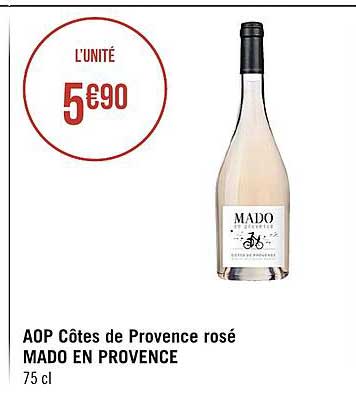 aop côtes de provence rosé mado en provence