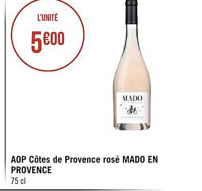 aop côtes de provence rosé mado en provence