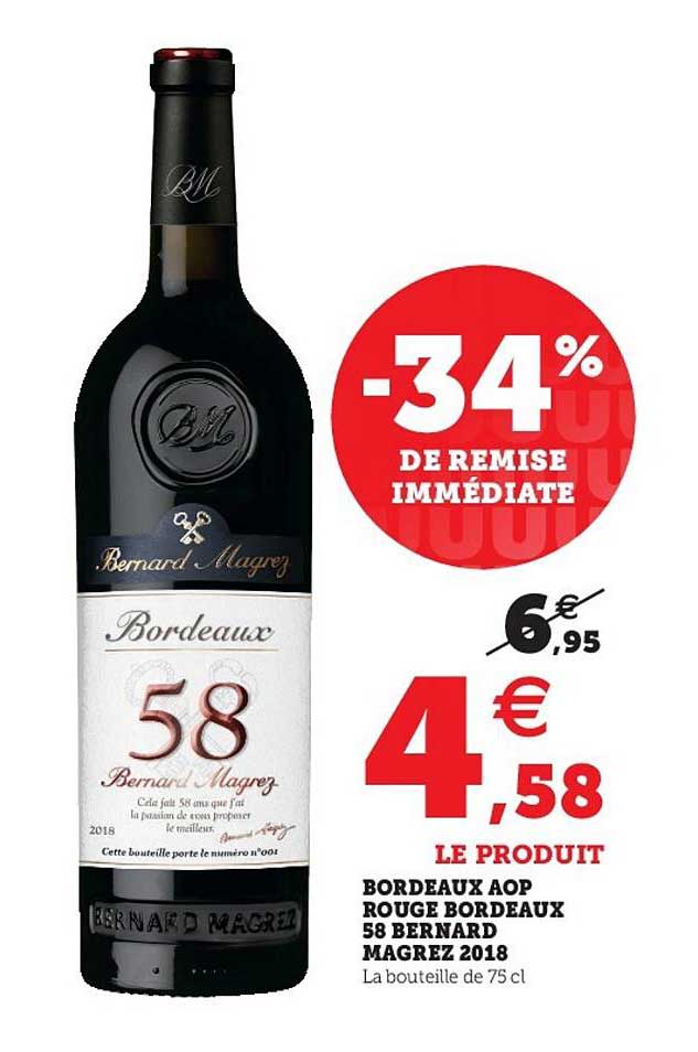 bordeaux aop rouge bordeaux 58 bernard magrez 2018