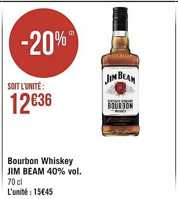 bourbon whiskey jim beam 40% vol.