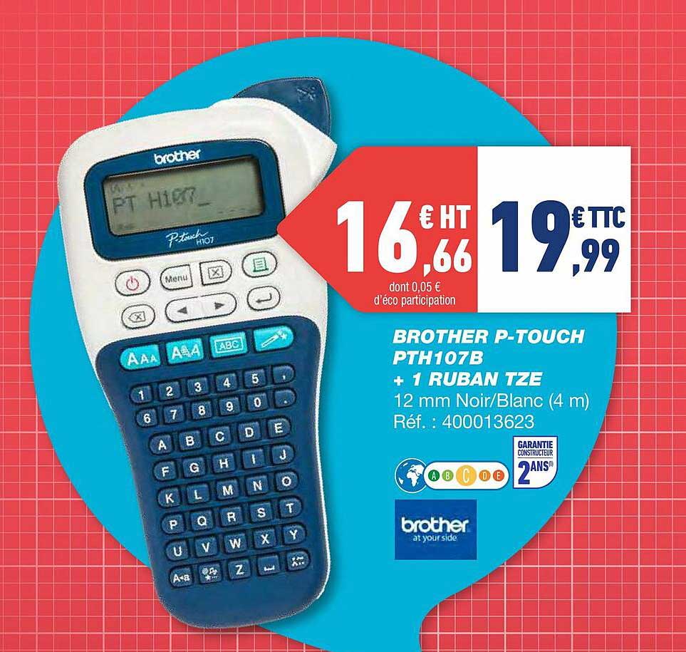 brother p-touch pth1078 + 1 ruban tze