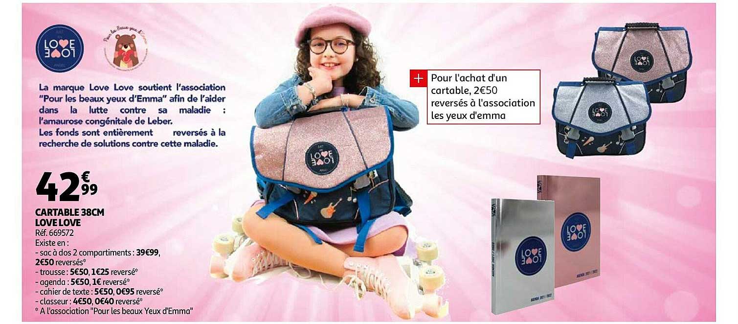 Cartable 38cm Lovelove