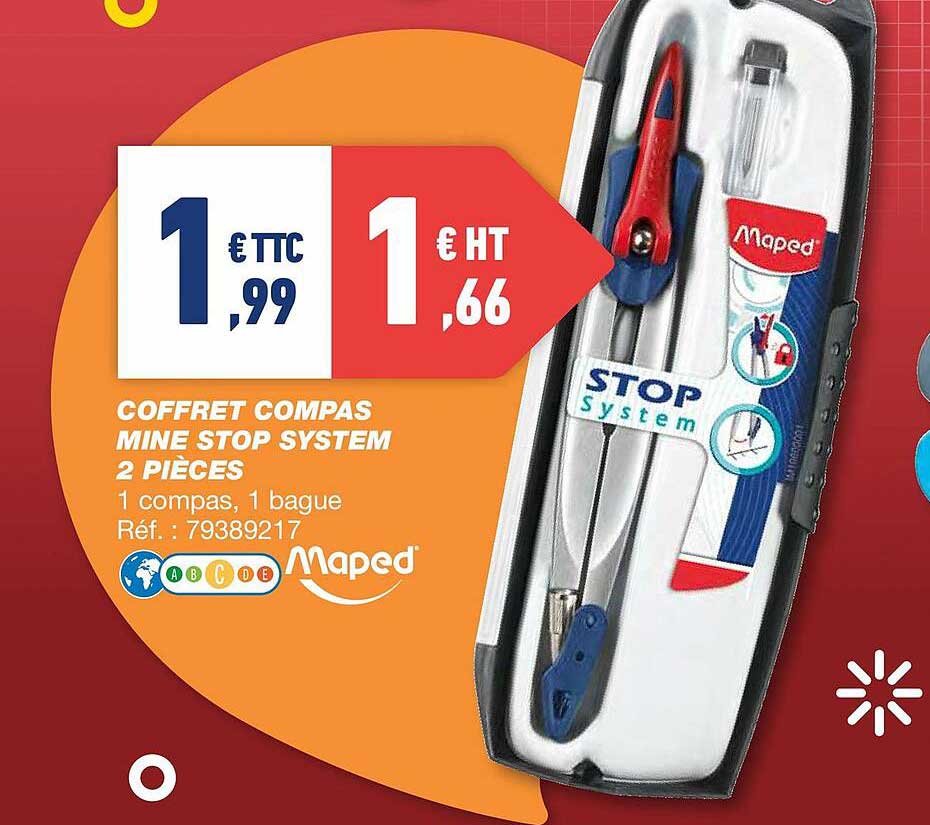 coffret compas mine stop system 2 pièces maped