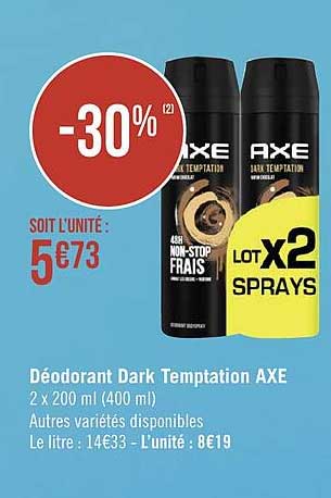 déodorant dark temptation axe