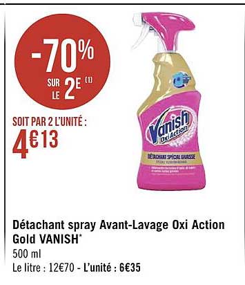 Détachant Spray Avant-lavage Oxi Action Gold Vanish