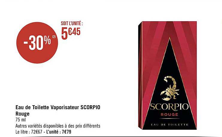 Eau De Toilette Vaporisateur Scorpio Rouge