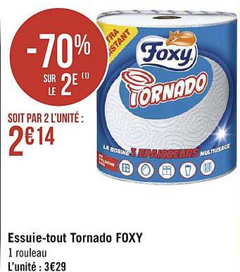 essuie-tout tornado foxy
