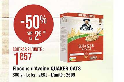 flocons d'avoine quaker oats