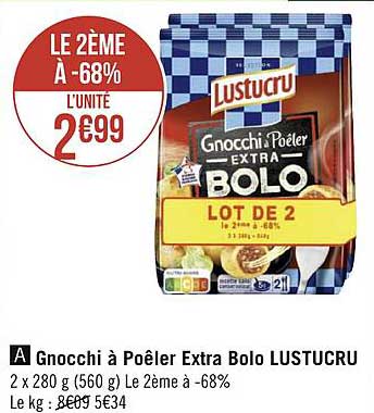 gnocchi à poêler extra bolo lustucru