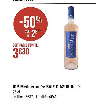 igp méditerranée baie d'azur rosé