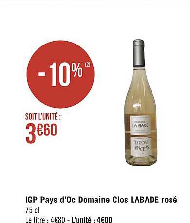 igp pays d'oc domaine clos labade rosé