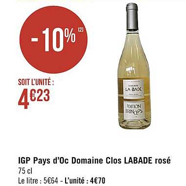 igp pays d'oc domaine clos labade rosé