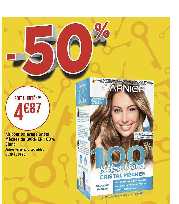 Kit Pour Balayage Cristal Mèches De Garnier 100% Blond