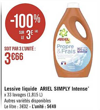 lessive liquide ariel simply intense