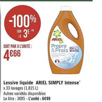 lessive liquide ariel simply intense