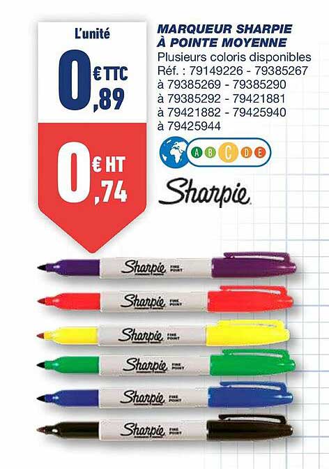 Marqueur Sharpie à Pointe Moyenne Sharpie