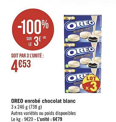 oreo enrobé chocolat blanc