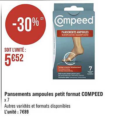 pansements ampoules petit format compeed