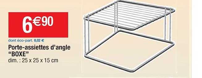 porte-assiettes d'angle "boxe"