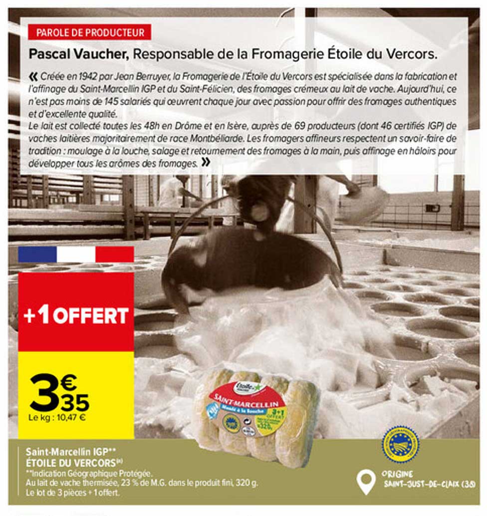saint-marcellin igp étoile du vercors