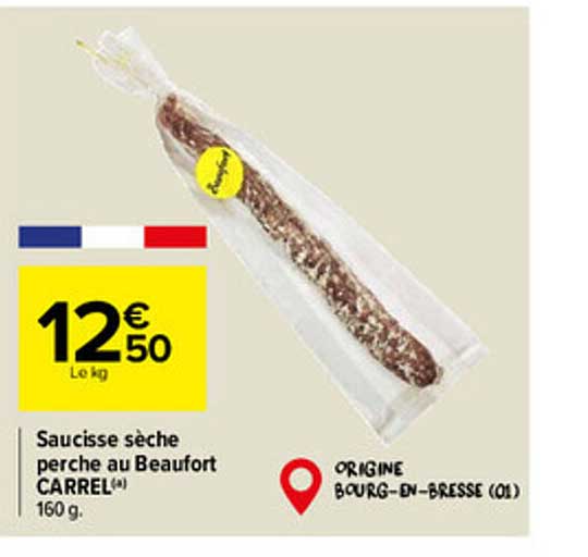 saucisse sèche perche au beaufort carrel