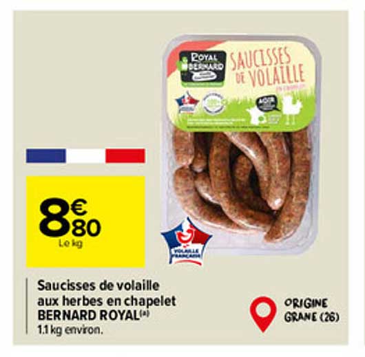 Saucisses De Volaille Aux Herbes En Chapelet Bernard Royal
