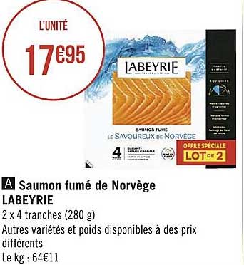 Saumon Fumé De Norvège Labeyrie