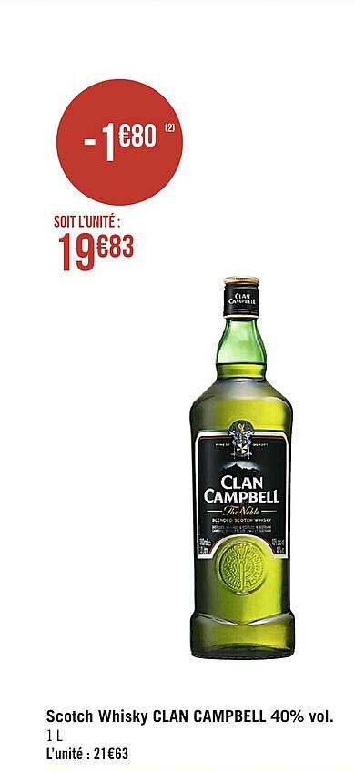 scotch whisky clan campbell 40% vol.