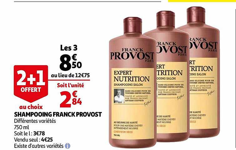 shampooing franck provost 2+1 offert